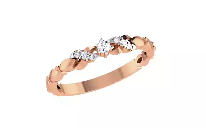 Women Diamond Ring 3dm stl render details