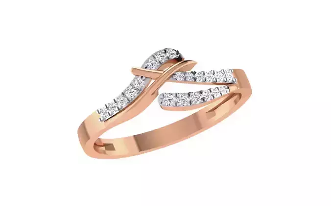 Women Diamond Ring 3dm stl render details