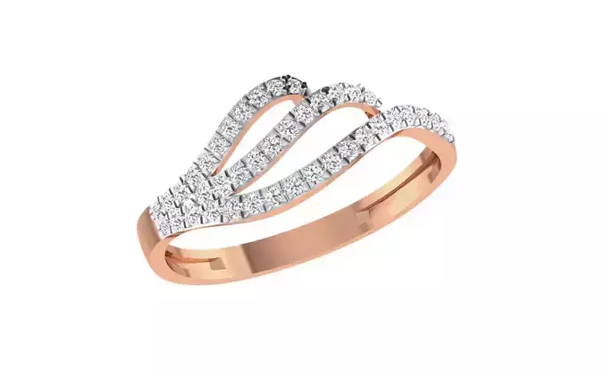 Women Diamond Ring 3dm stl render details