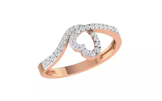 Women Diamond Ring 3dm stl render details