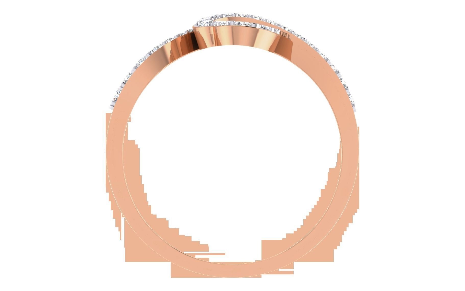 Women Diamond Ring 3dm stl render details 3D print model_4