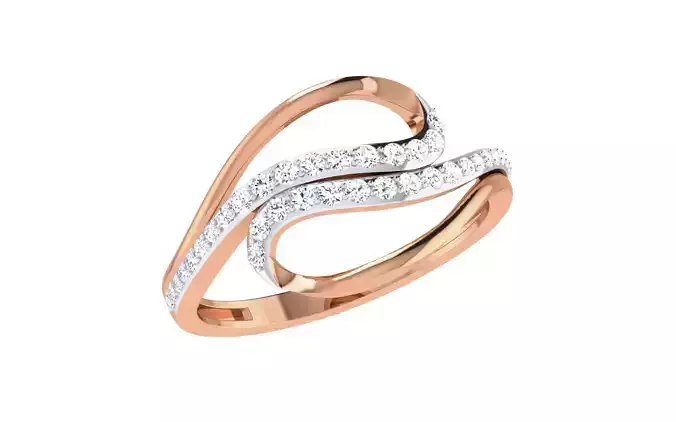 Women Diamond Ring 3dm stl render details