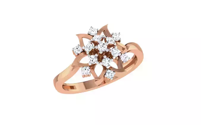 Women Diamond Ring 3dm stl render details