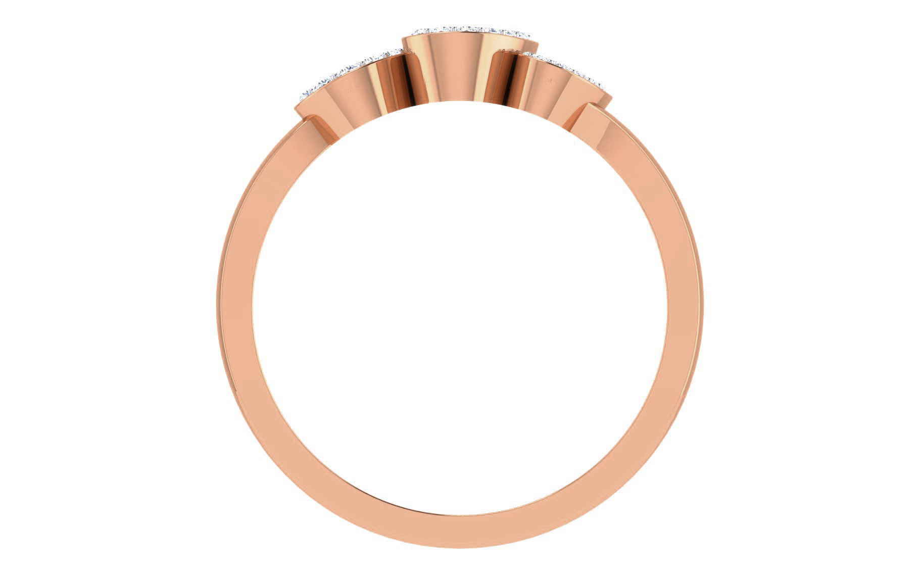 Women Diamond Ring 3dm stl render details 3D print model_2