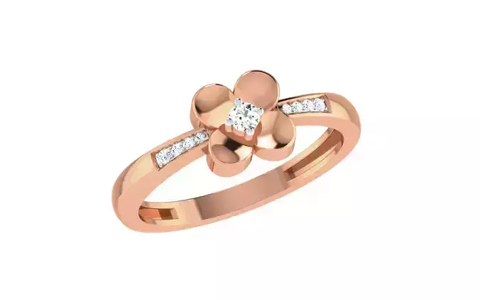 Women Diamond Ring 3dm stl render details
