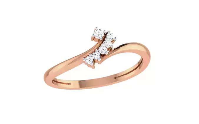 Women Diamond Ring 3dm stl render details