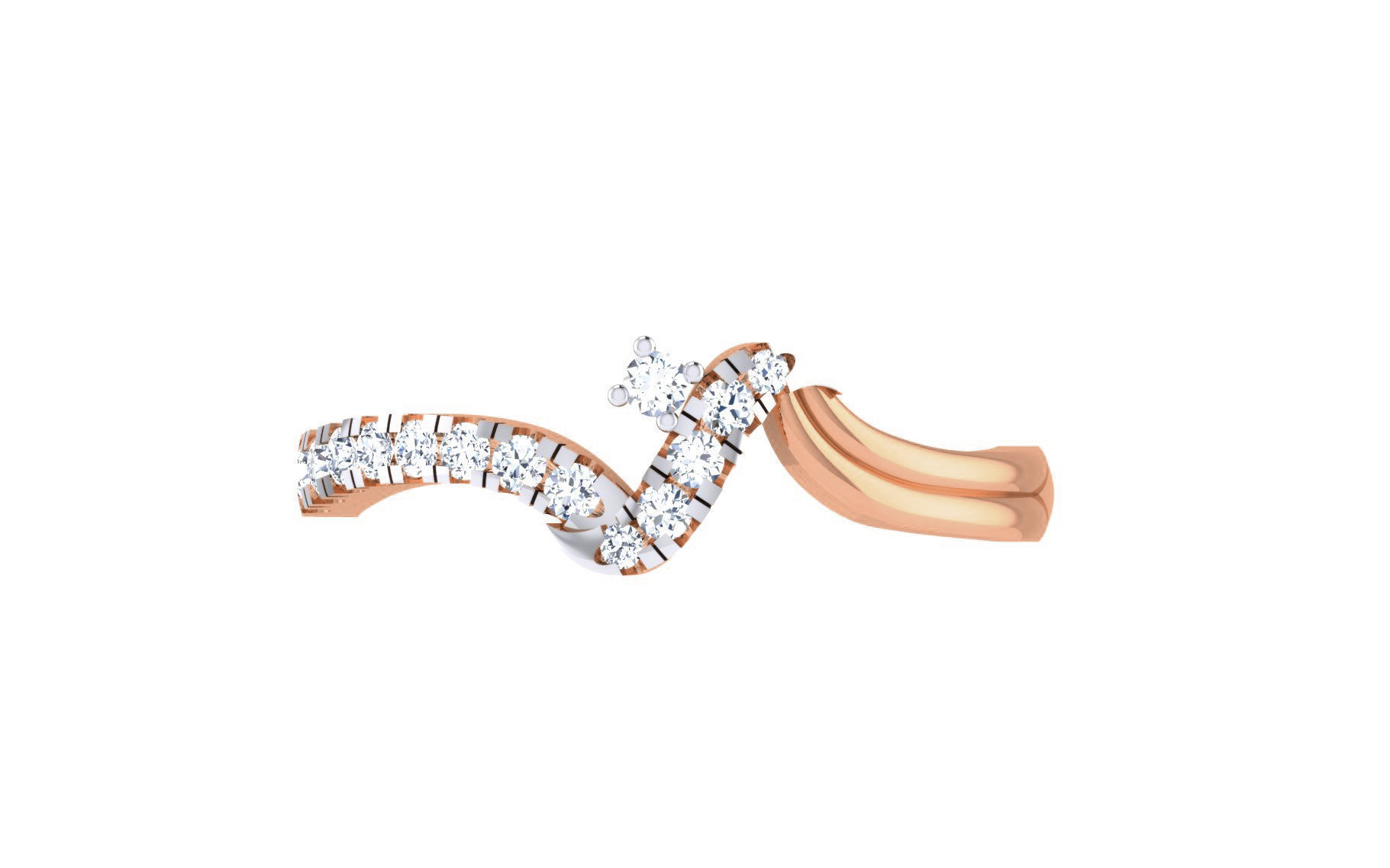 Women Diamond Ring 3dm stl render details 3D print model_7