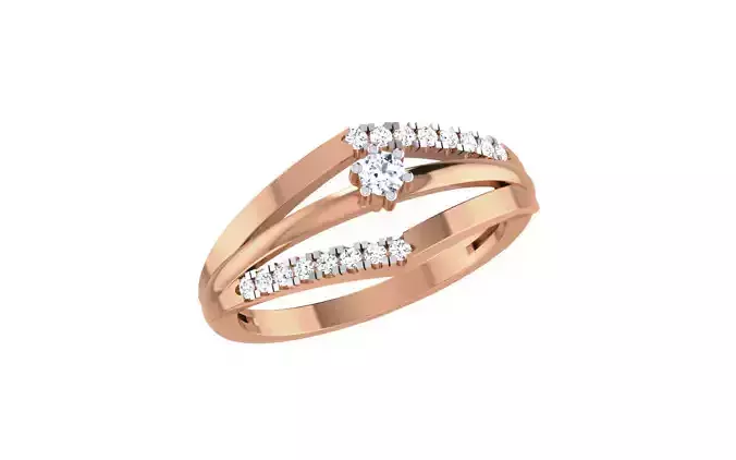 Women Diamond Ring 3dm stl render details