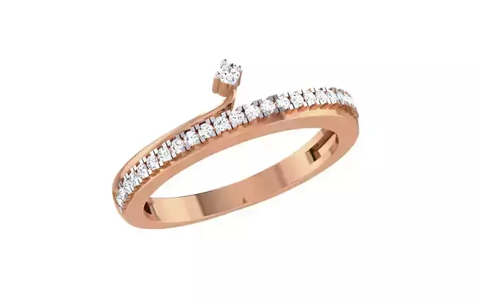 Women Diamond Ring 3dm stl render details
