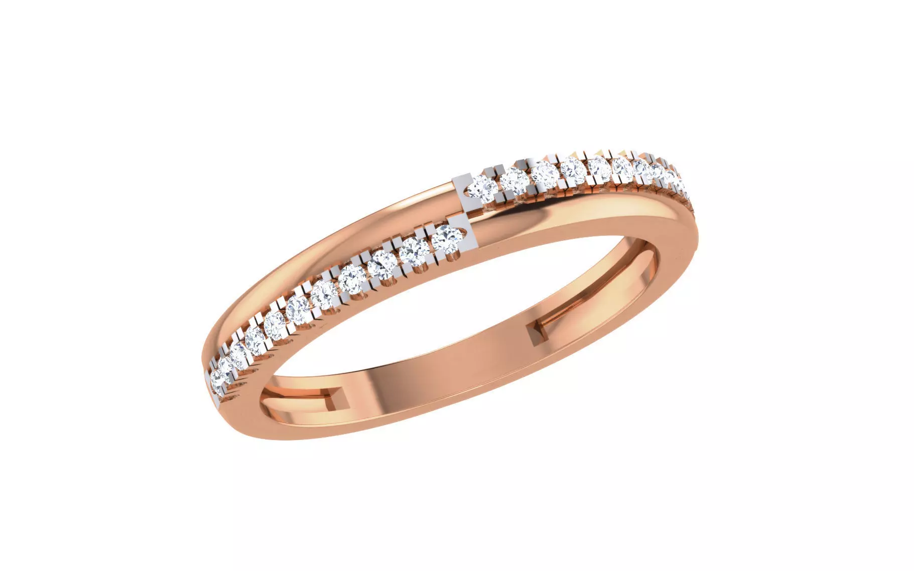 Women Diamond Ring 3dm stl render details 3D print model_0