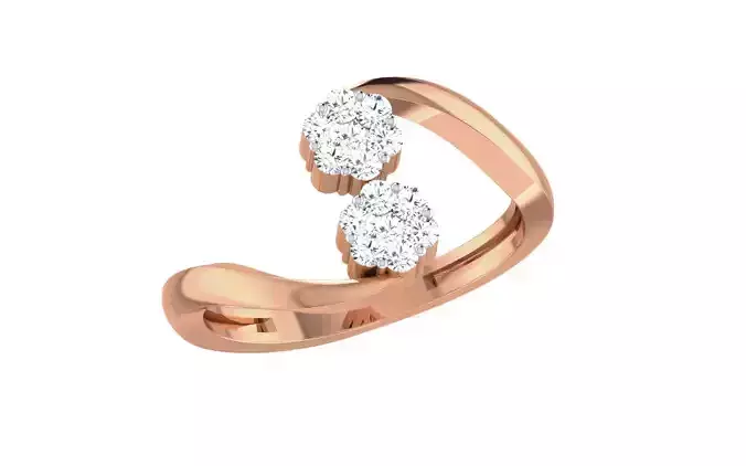 Women Diamond Ring 3dm stl render details