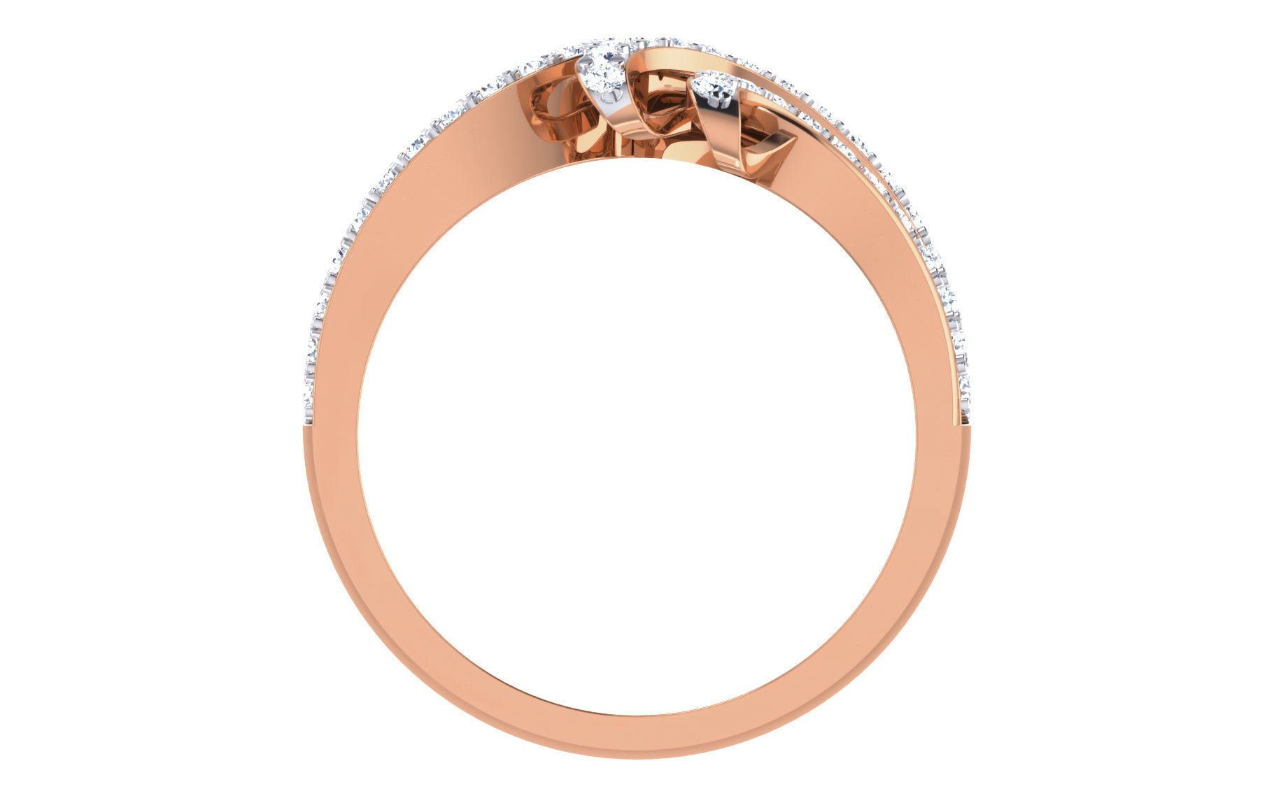 Women Diamond Ring 3dm stl render details 3D print model_2