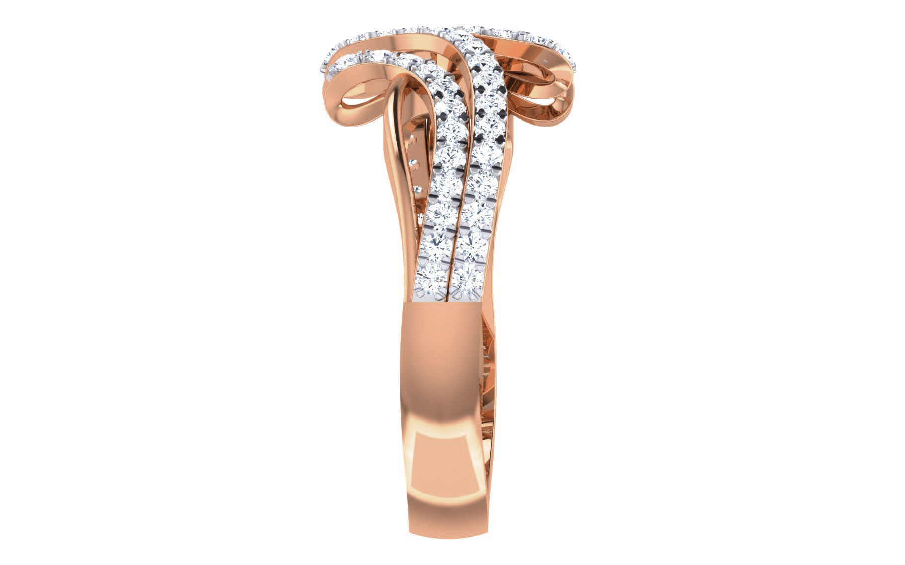 Women Diamond Ring 3dm stl render details 3D print model_5