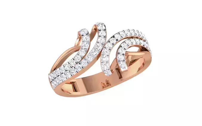 Women Diamond Ring 3dm stl render details