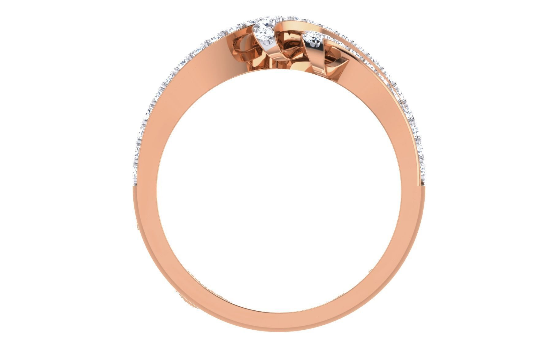 Women Diamond Ring 3dm stl render details 3D print model_4