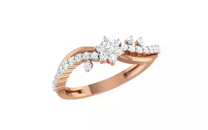 Women Diamond Ring 3dm stl render details