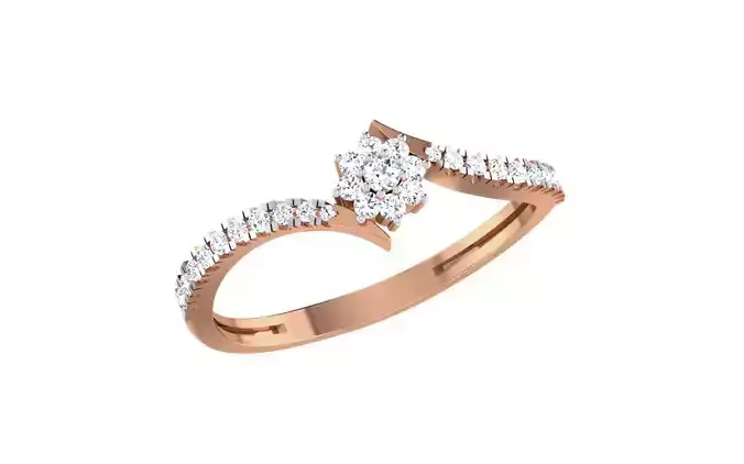 Women Diamond Ring 3dm stl render details