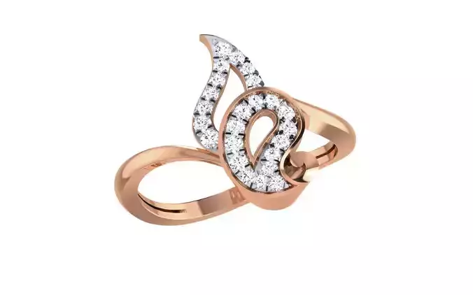 Women Diamond Ring 3dm stl render details
