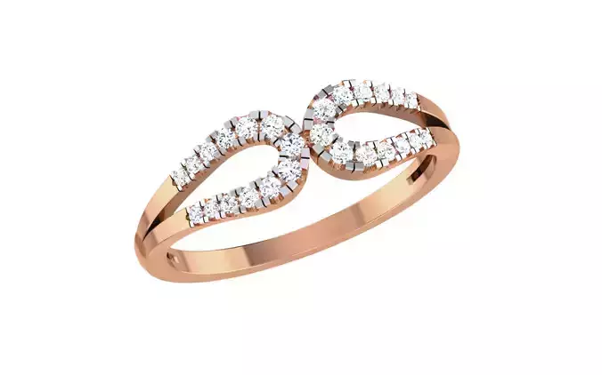 Women Diamond Ring 3dm stl render details