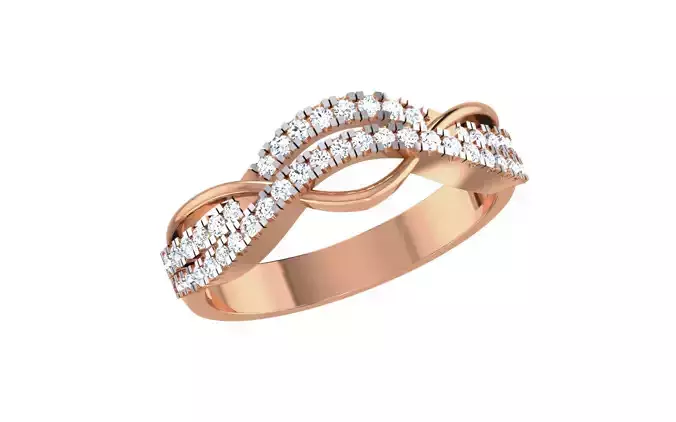 Women Diamond Ring 3dm stl render details
