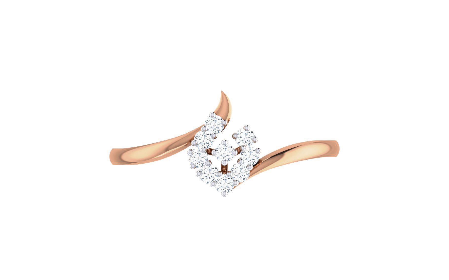 Women Diamond Ring 3dm stl render details 3D print model_7