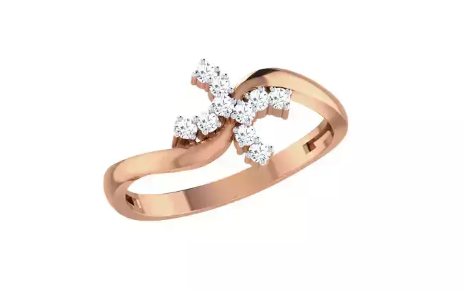 Women Diamond Ring 3dm stl render details