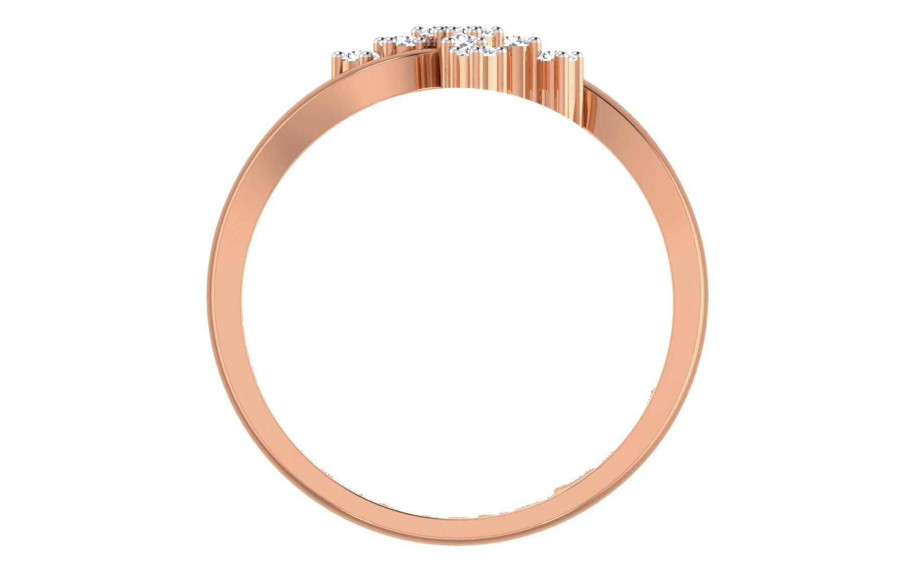 Women Diamond Ring 3dm stl render details 3D print model_4