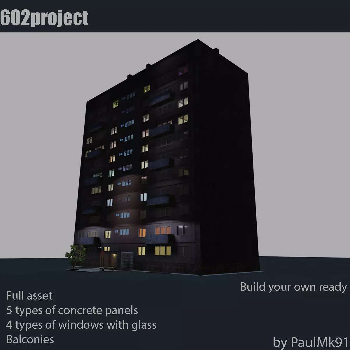 602 project apartment asset Free low-poly 3D model