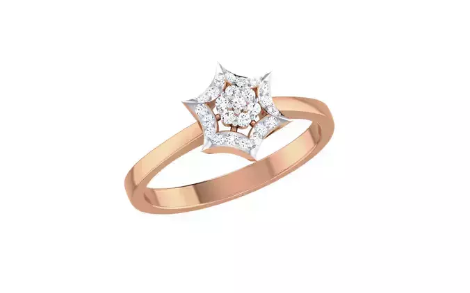 Women Diamond Ring 3dm stl render details
