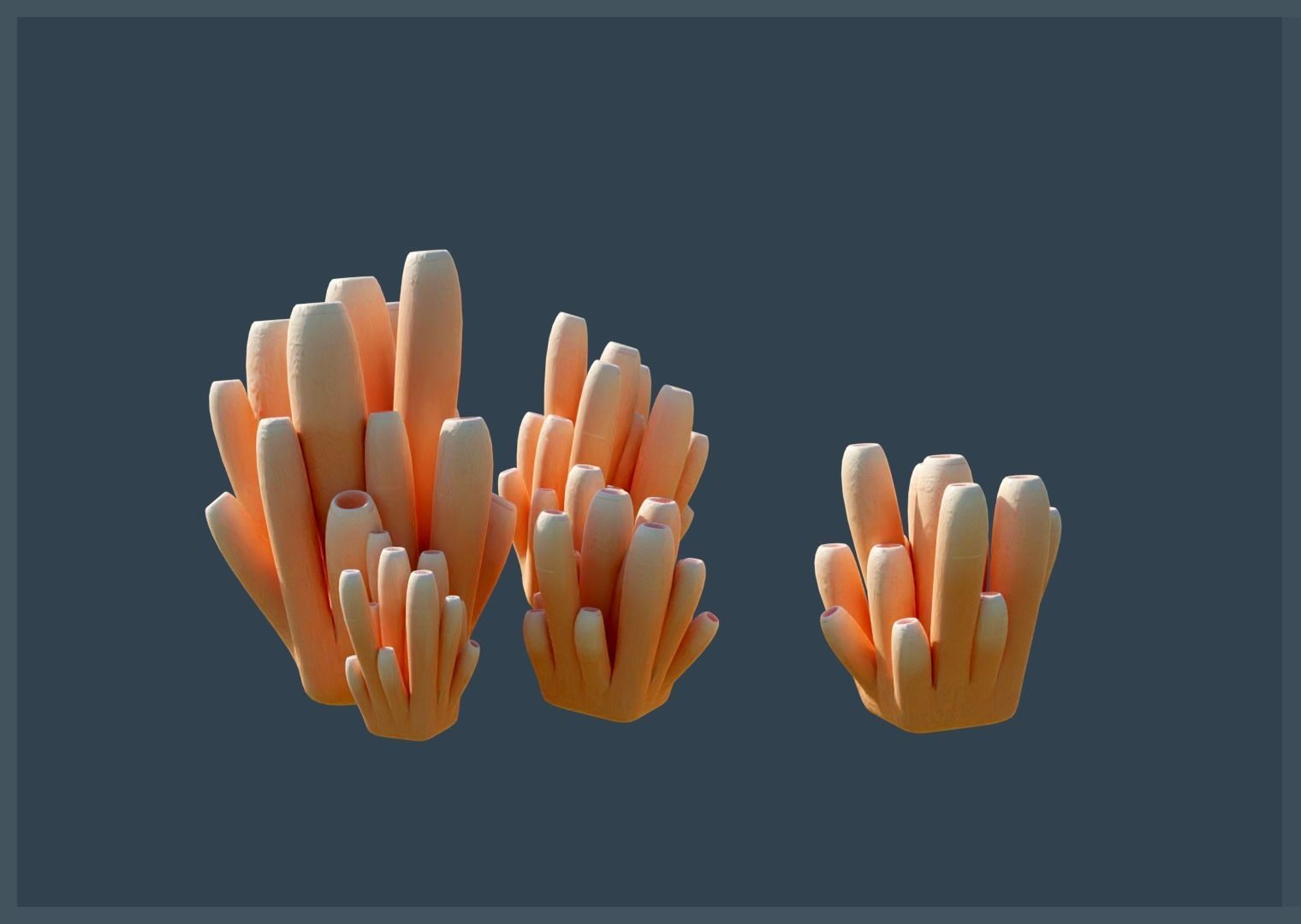 Lowpoly Coral Pack Low-poly 3D model_8