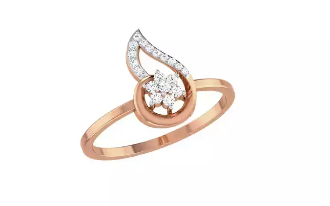 Women Diamond Ring 3dm stl render details