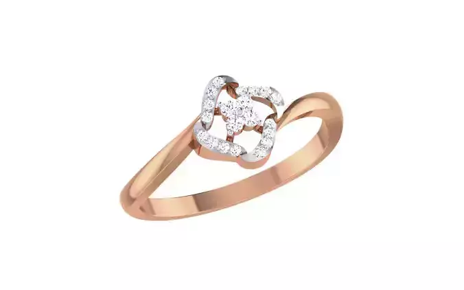 Women Diamond Ring 3dm stl render details