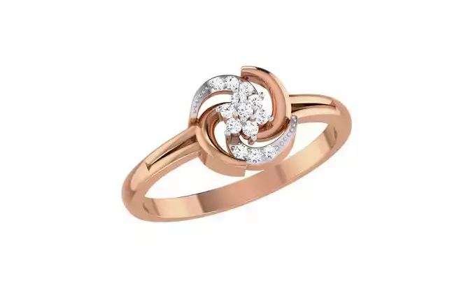 Women Diamond Ring 3dm stl render details