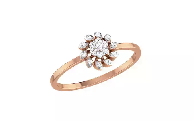 Women Diamond Ring 3dm stl render details
