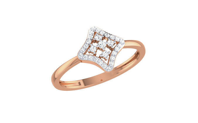 Women Diamond Ring 3dm stl render details 3D print model
