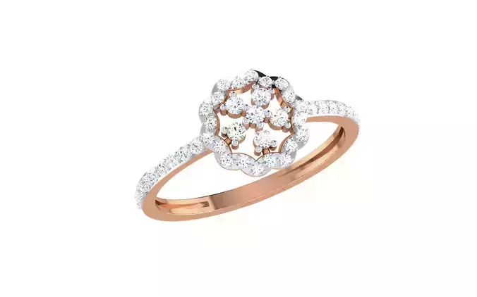 Women Diamond Ring 3dm stl render details
