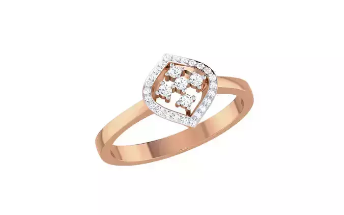 Women Diamond Ring 3dm stl render details