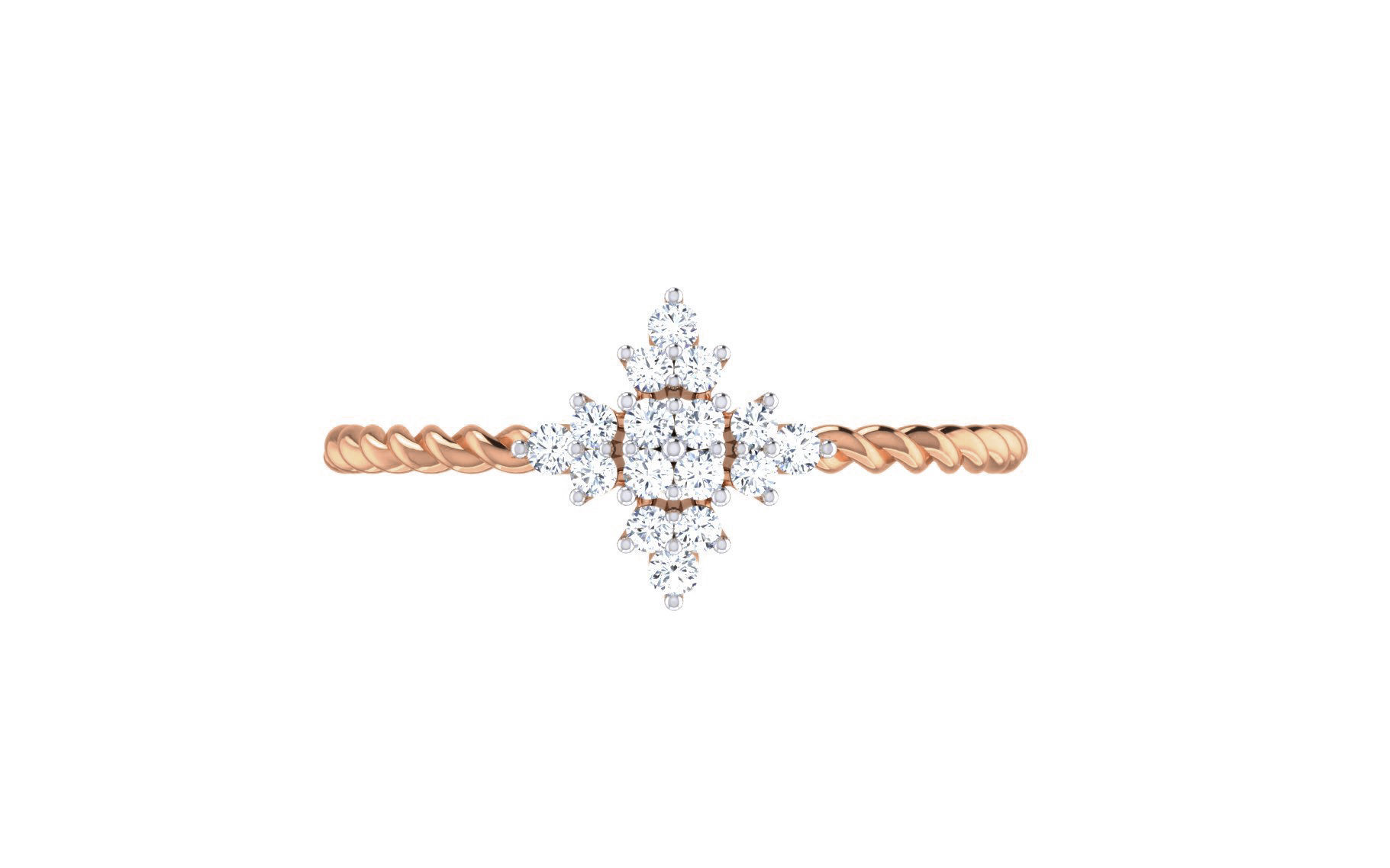 Women Diamond Ring 3dm stl render details 3D print model_7