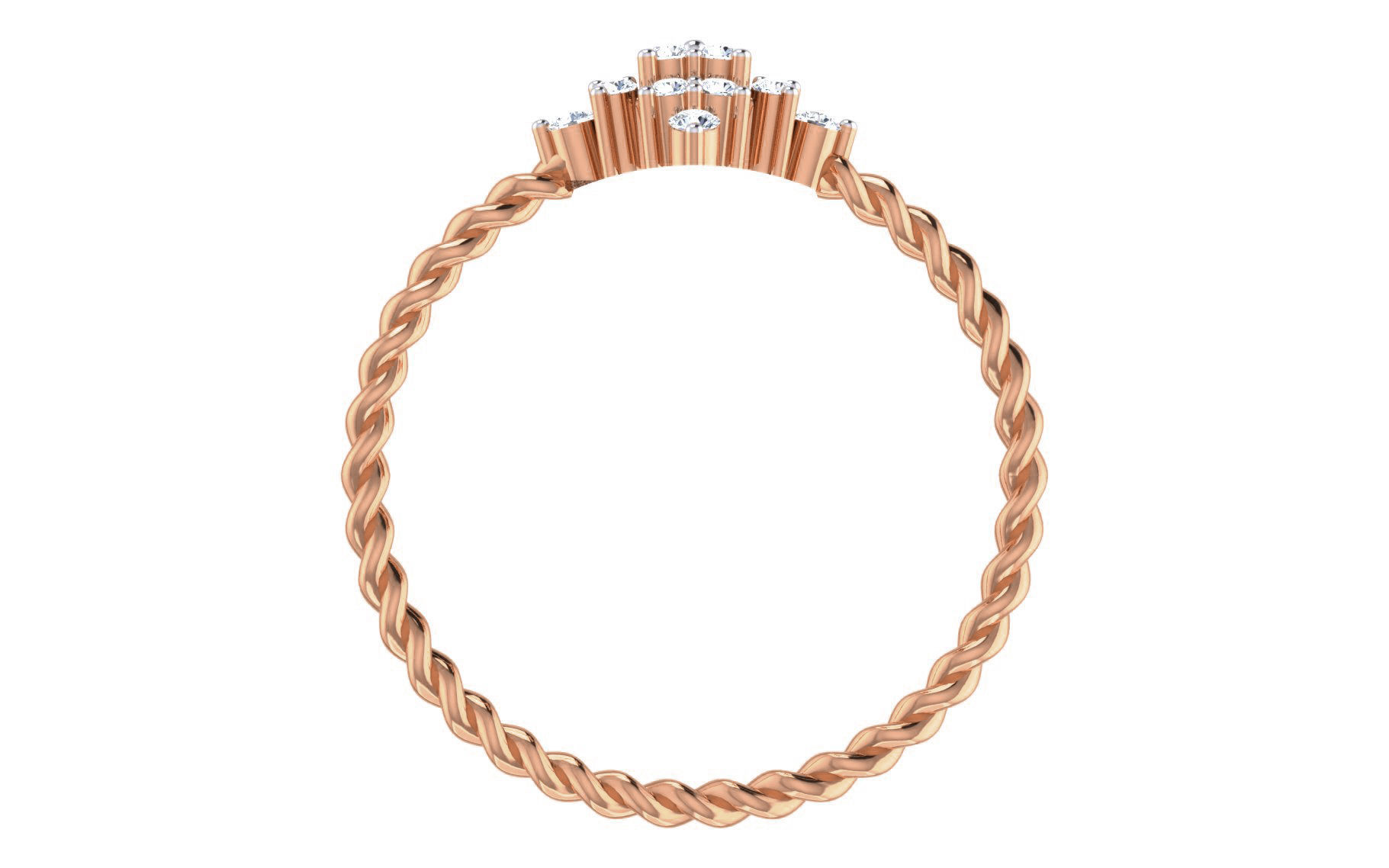 Women Diamond Ring 3dm stl render details 3D print model_2