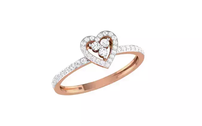 Women Diamond Ring 3dm stl render details