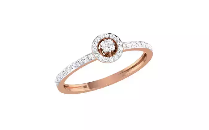 Women Diamond Ring 3dm stl render details