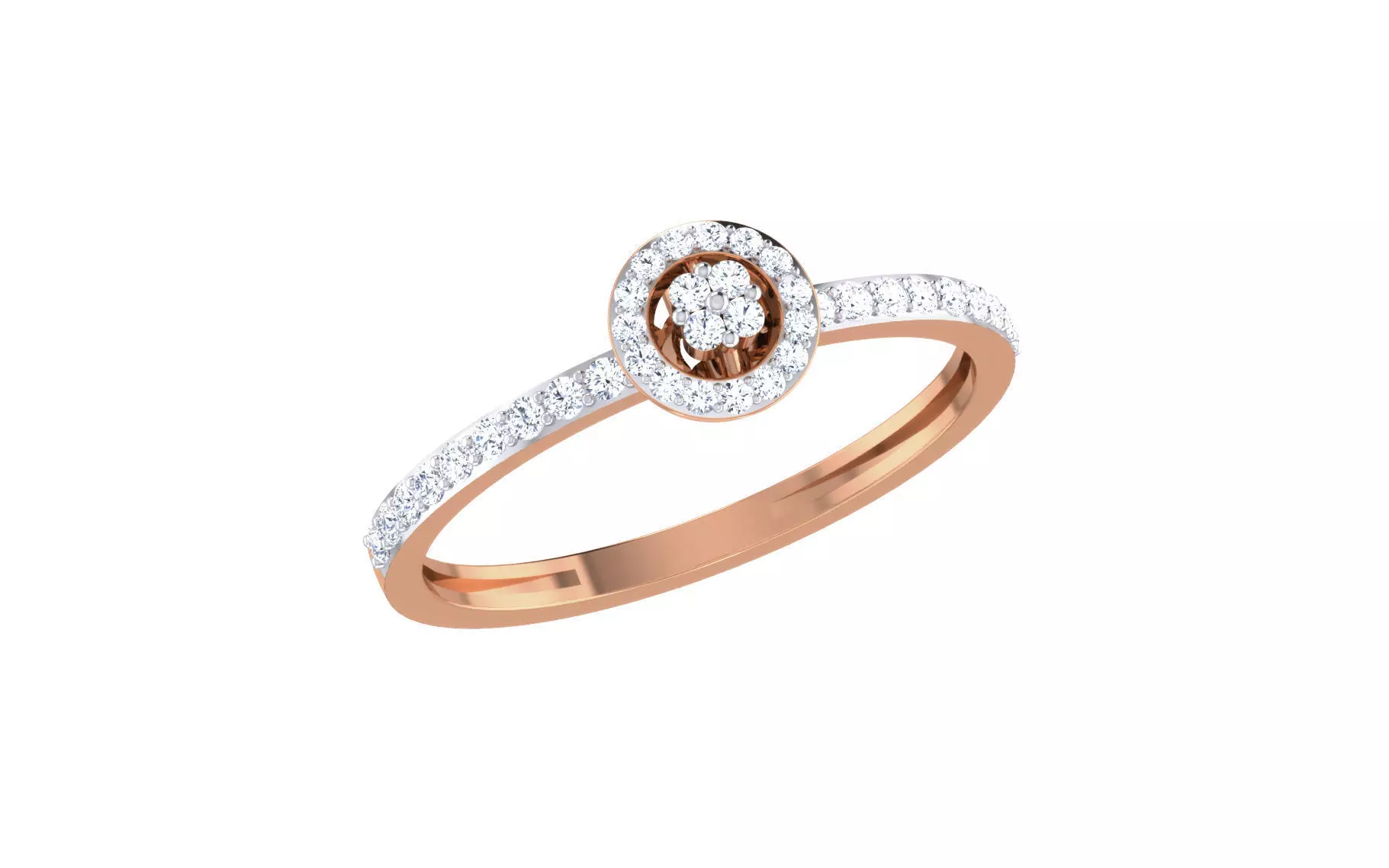 Women Diamond Ring 3dm stl render details 3D print model_0