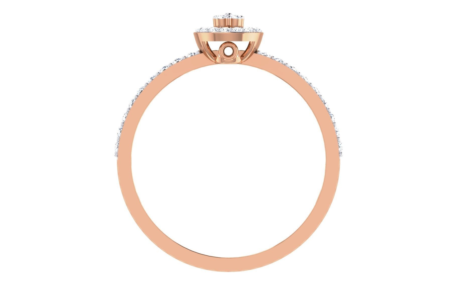 Women Diamond Ring 3dm stl render details 3D print model_3