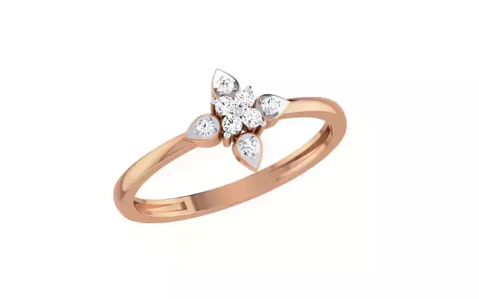 Women Diamond Ring 3dm stl render details