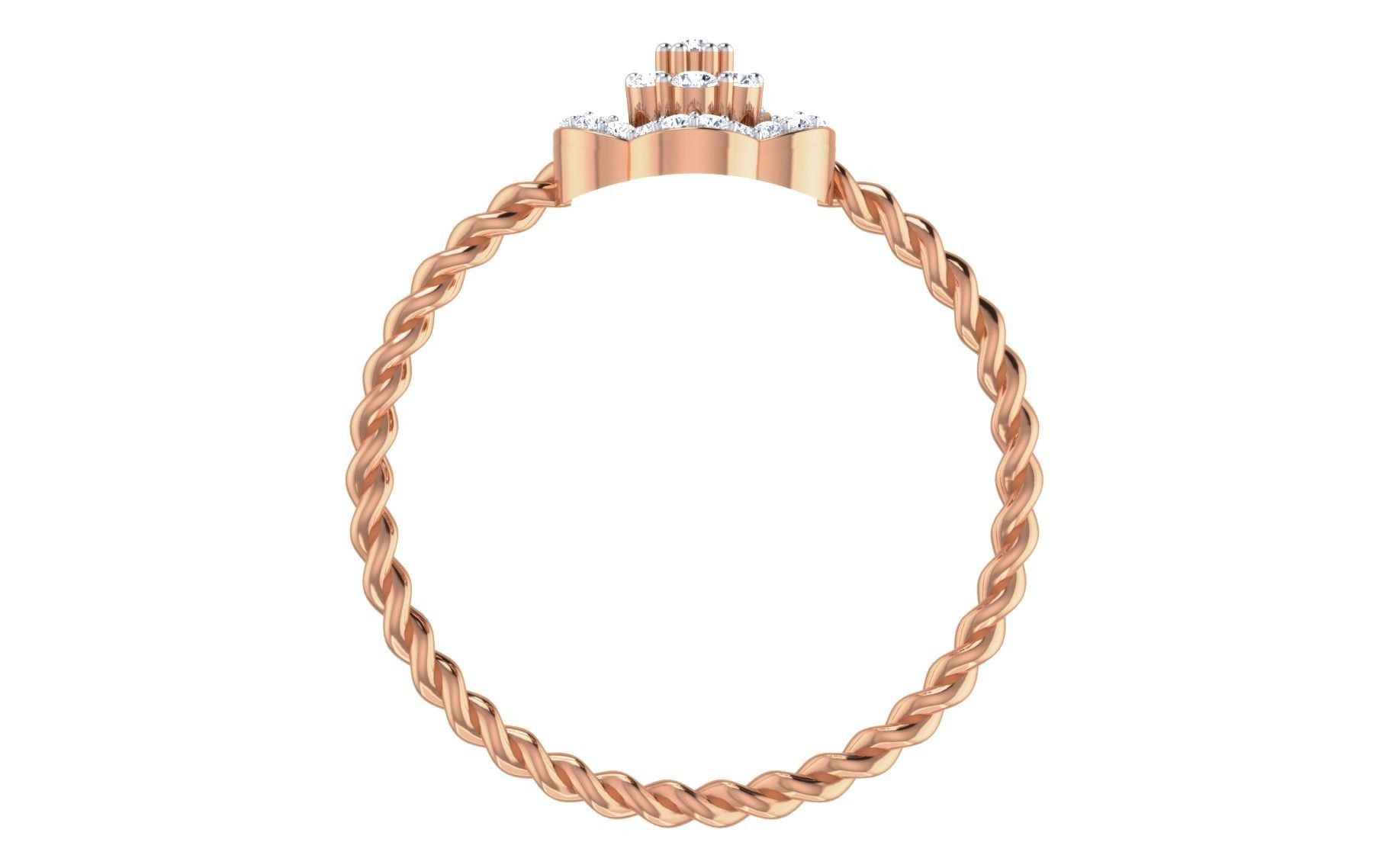 Women Diamond Ring 3dm stl render details 3D print model_3