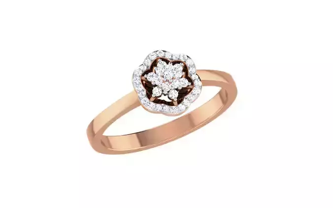 Women Diamond Ring 3dm stl render details