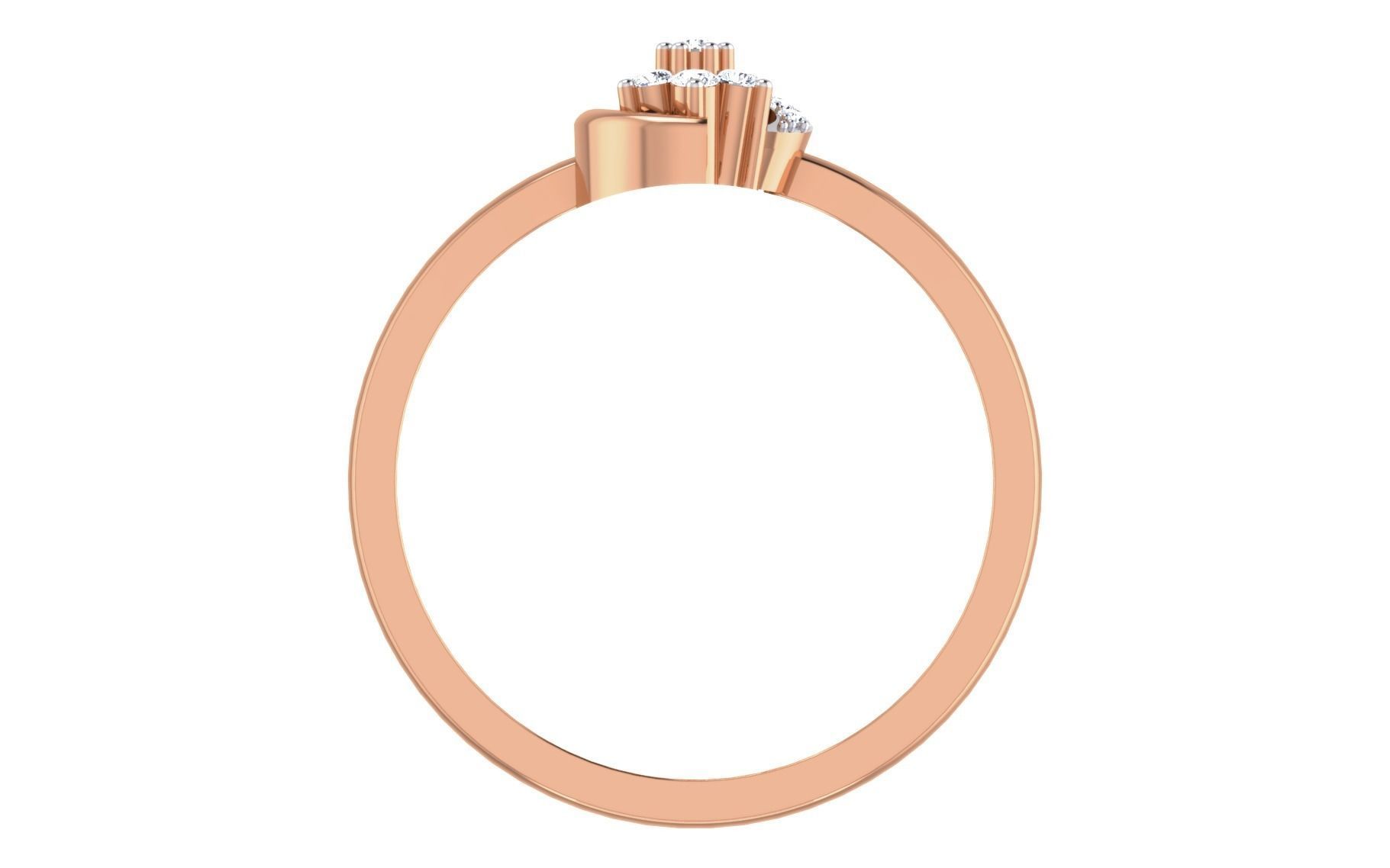 Women Diamond Ring 3dm stl render details 3D print model_3