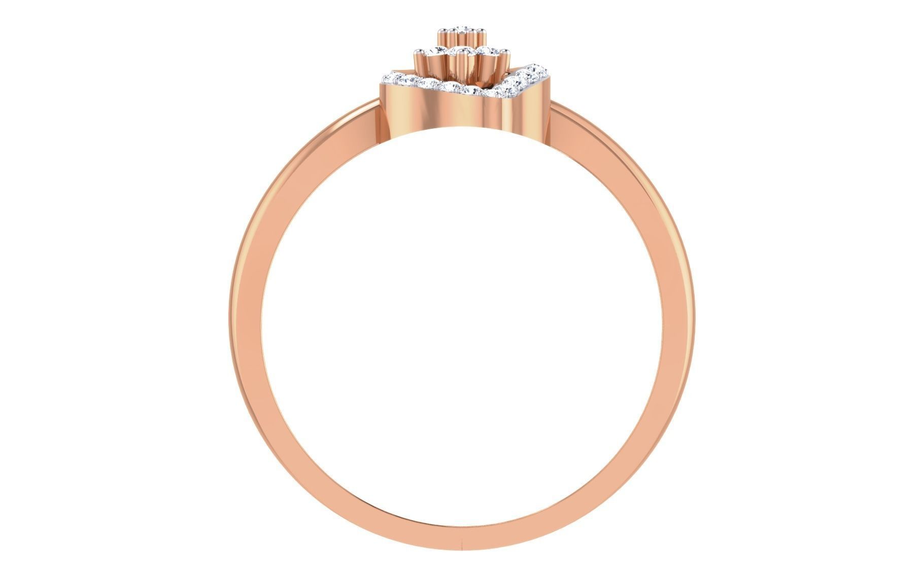 Women Diamond Ring 3dm stl render details 3D print model_4