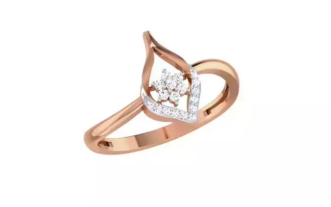 Women Diamond Ring 3dm stl render details