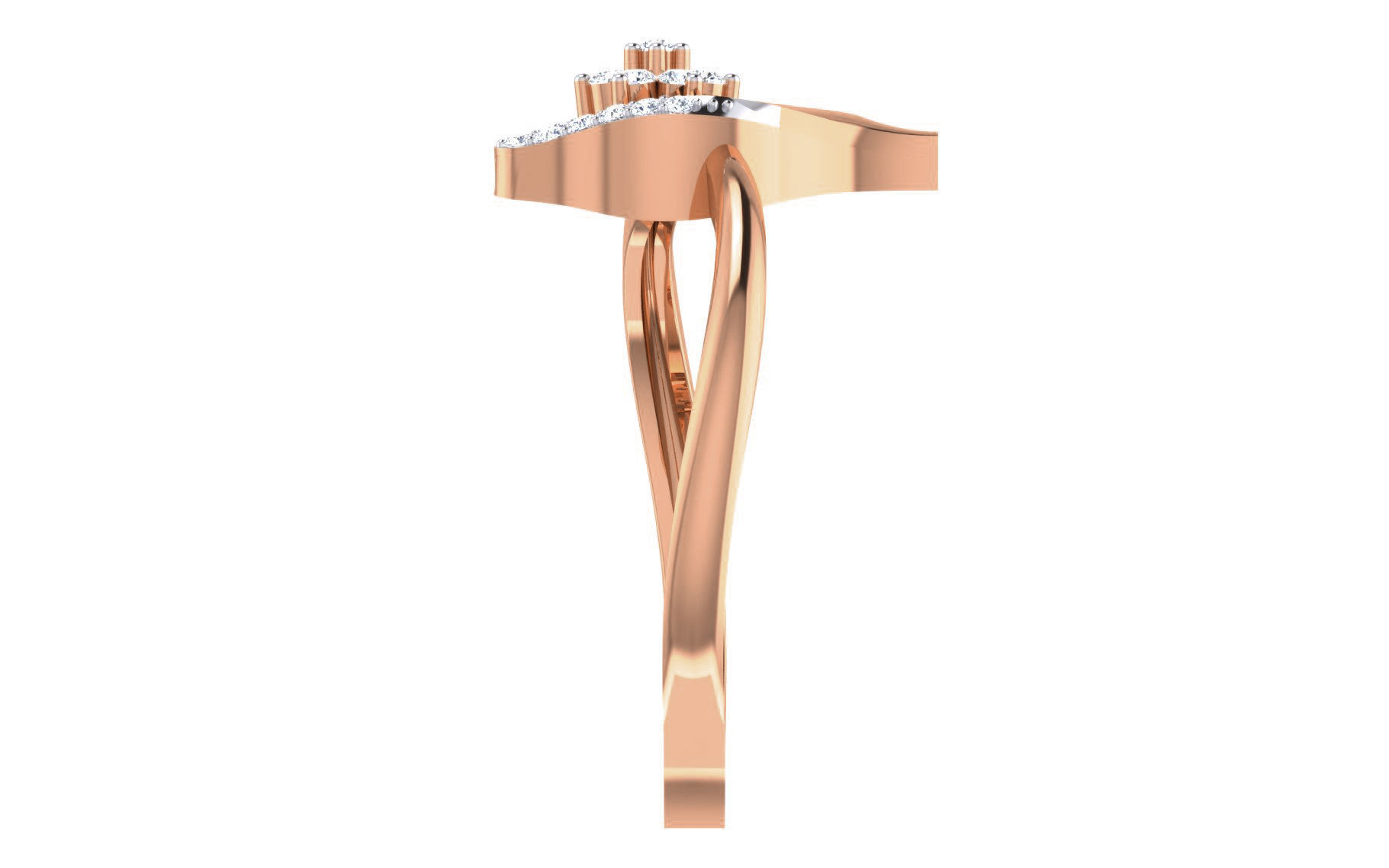 Women Diamond Ring 3dm stl render details 3D print model_5